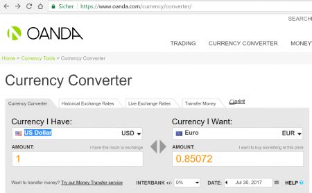 oanda currency exchange